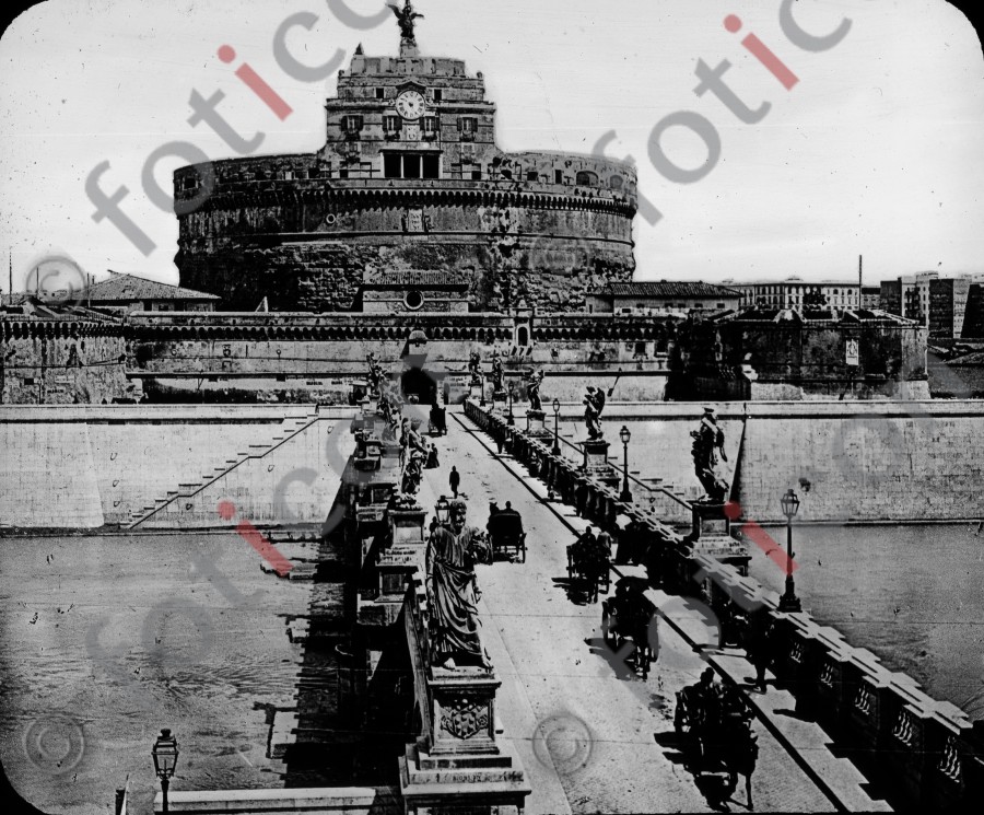 Die Engelsburg | Castel Sant&#039;Angelo - Foto simon-107-005-sw.jpg | foticon.de - Bilddatenbank für Motive aus Geschichte und Kultur